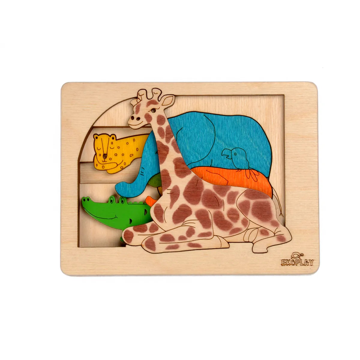 Jungle Animals 3-Dimensional Layer Puzzle