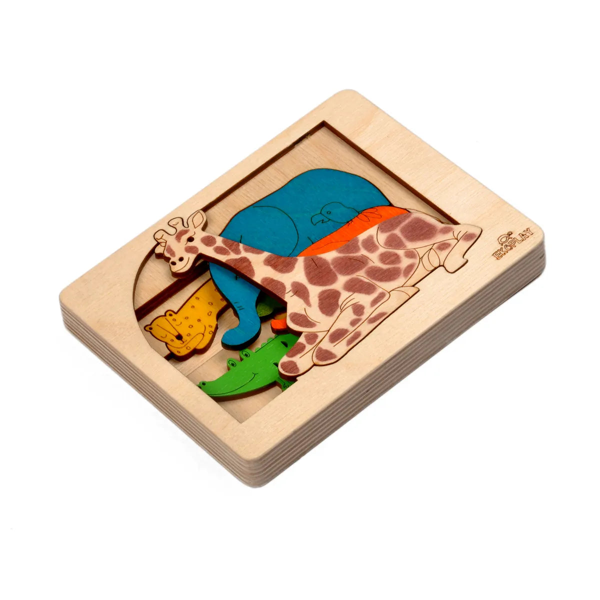 Jungle Animals 3-Dimensional Layer Puzzle