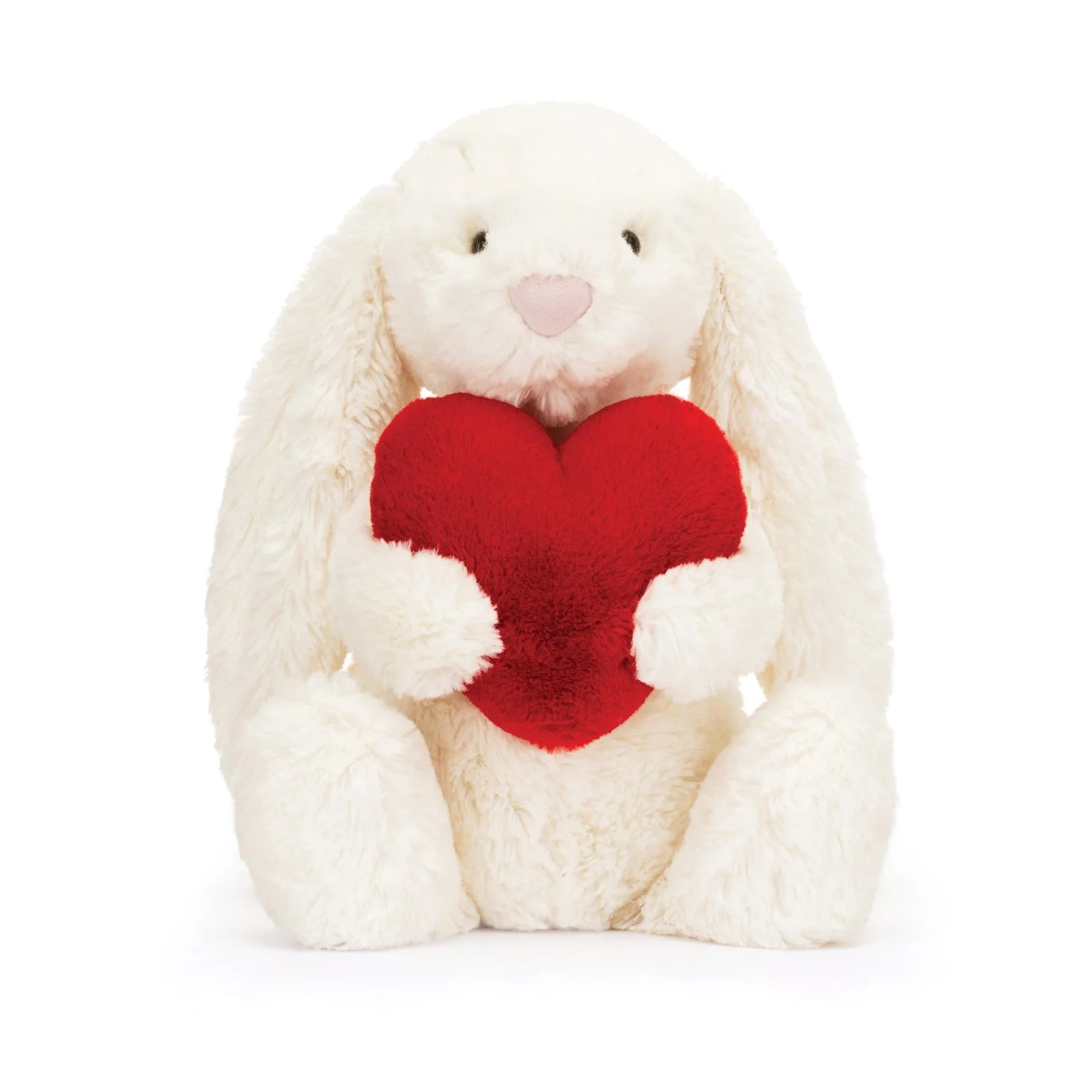 Bashful Red Love Heart Bunny - Medium
