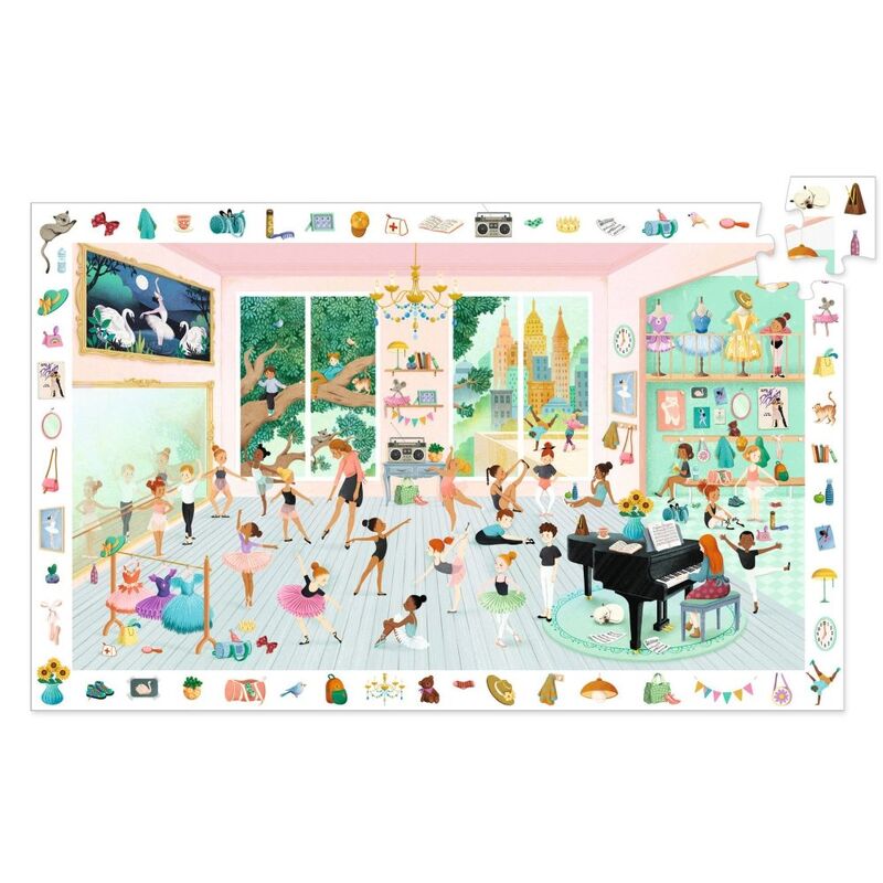 Pretty 100 -piece observation jigsaw puzzle depicting a child's ballet dance school