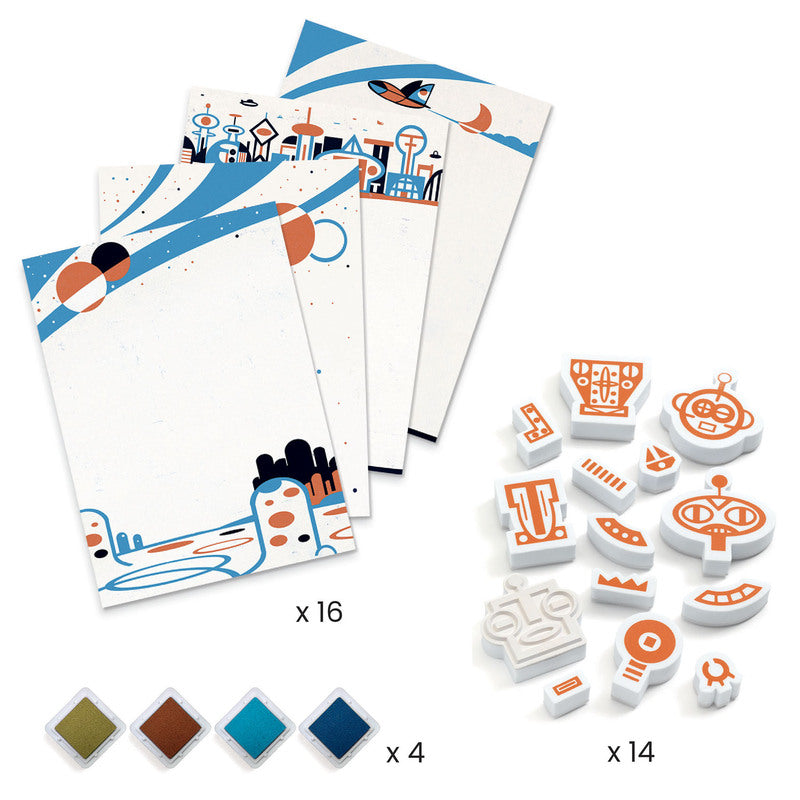 Alien Robots Stamping Set