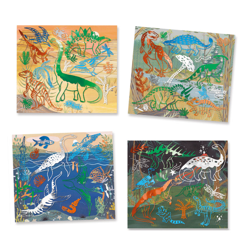 Metallic Foil Art - Dinosaurs