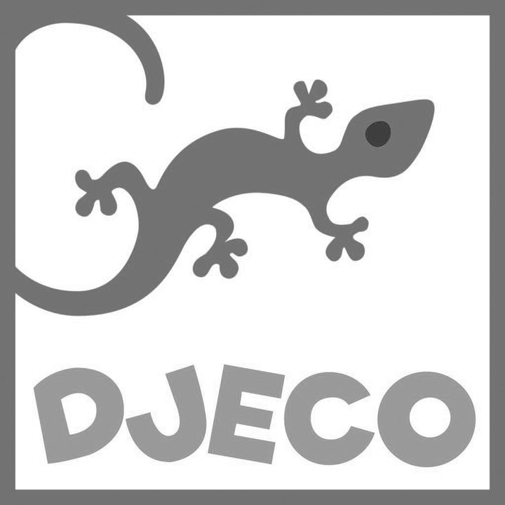 Djeco toy company logo(grey) - Djeco toy collection at Send A Toy