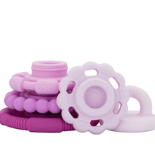 Raspberry ombré silicone stacking and teether toy - Jellystone Designs
