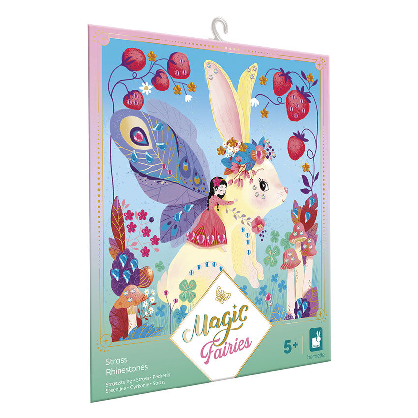 Packaging of Magic Fairies craft set with a fairy and rabbit illustration on a white background