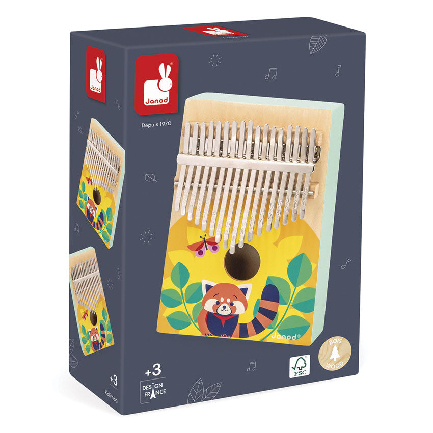 Boxed kalimba with Janod logo on a white background