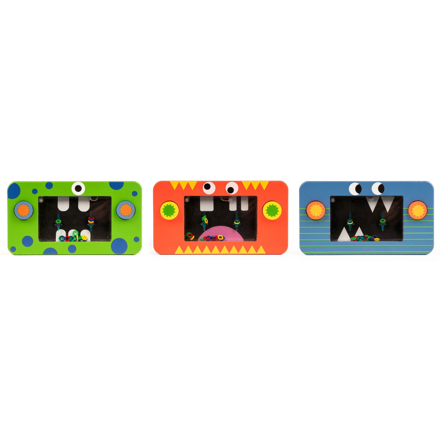 KIDOKI Hungry Monster Water Games in green, red and blue