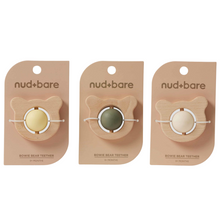 3 Wooden bear shaped teethers with large silicone ball in the middle of bears head