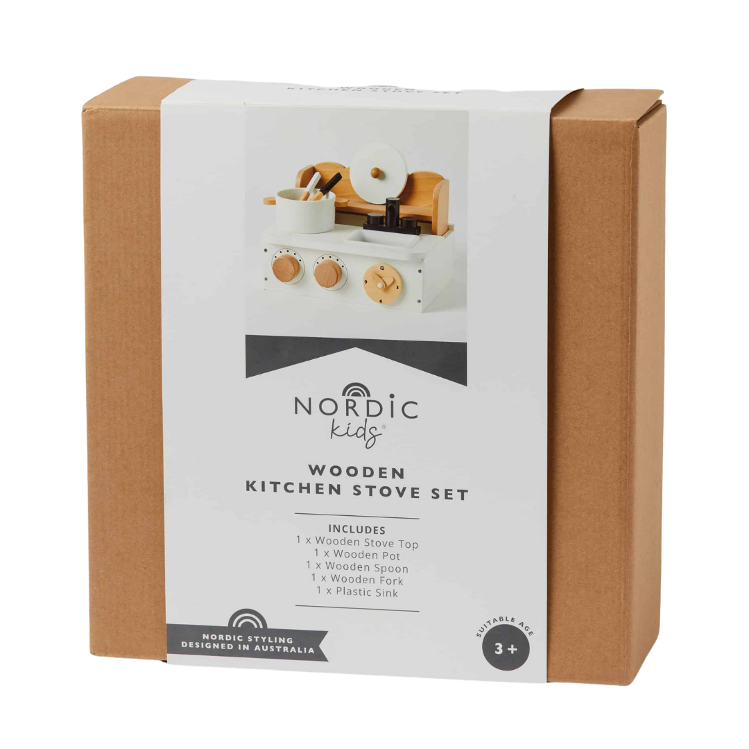 木制厨房炉具套装