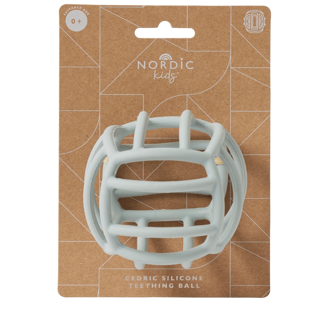 Cedric Silicone Teething Fidget Ball (Dove)