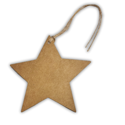 Star Gift Tag - Kraft (blank)