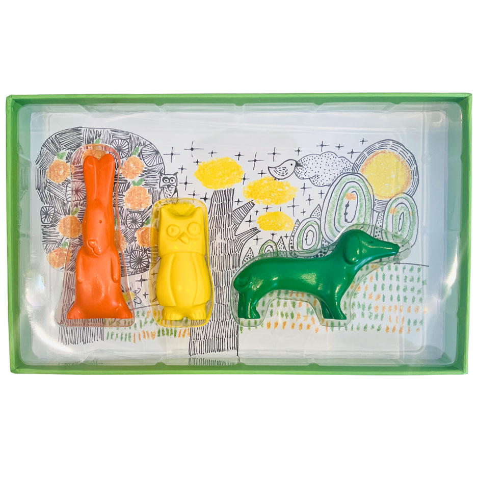 Animal shaped wax crayons