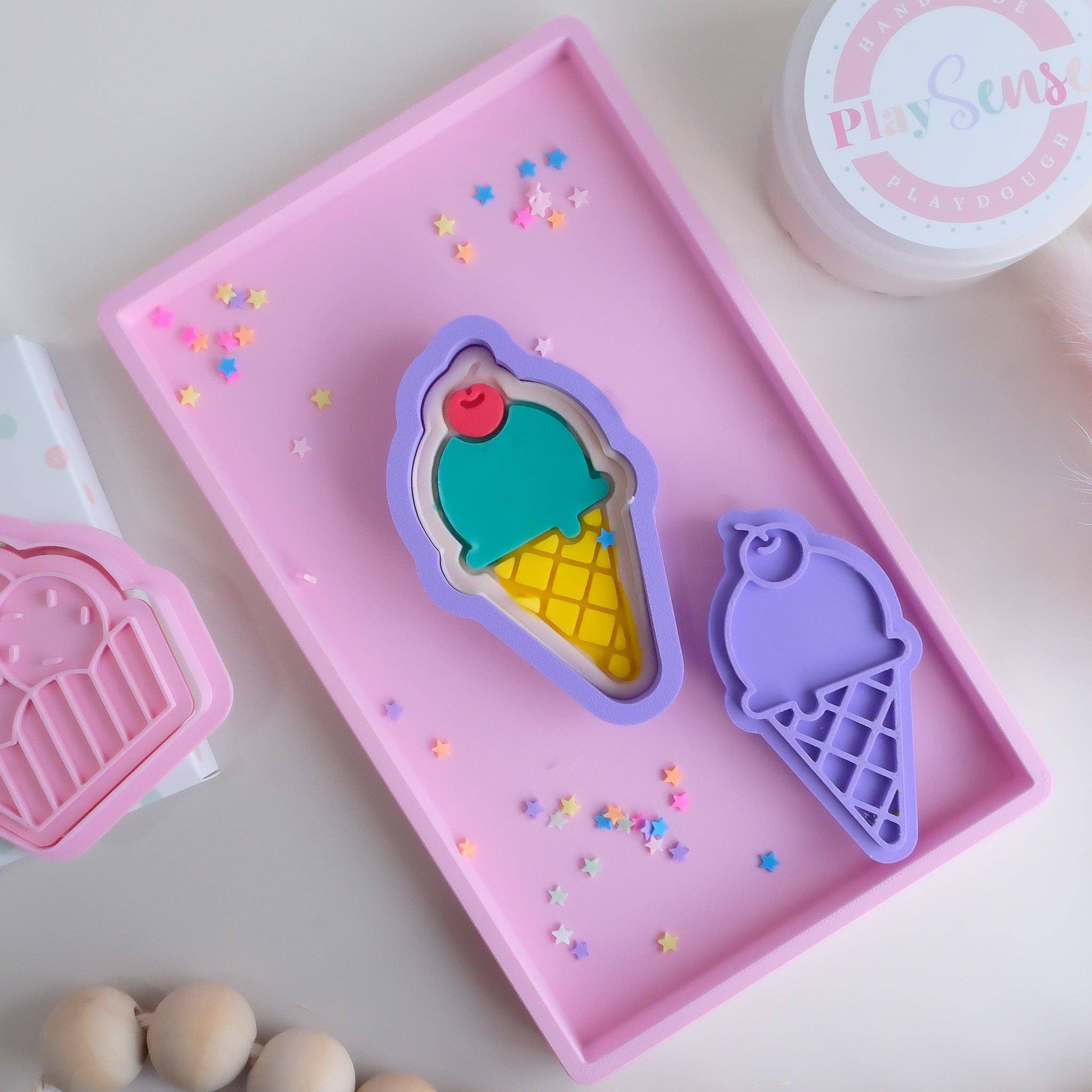 Eco Playdough Stamp | Cherry Ice Cream