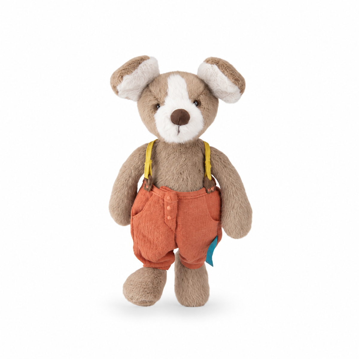 Moulin Roty Jack small dog doll, alternate front view