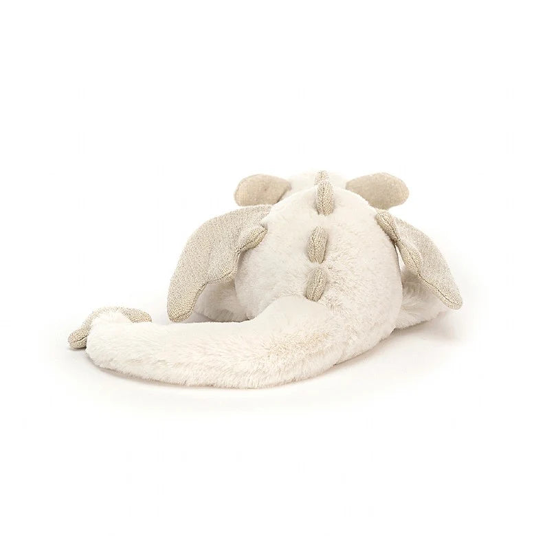 Plush dragon toy on a white background