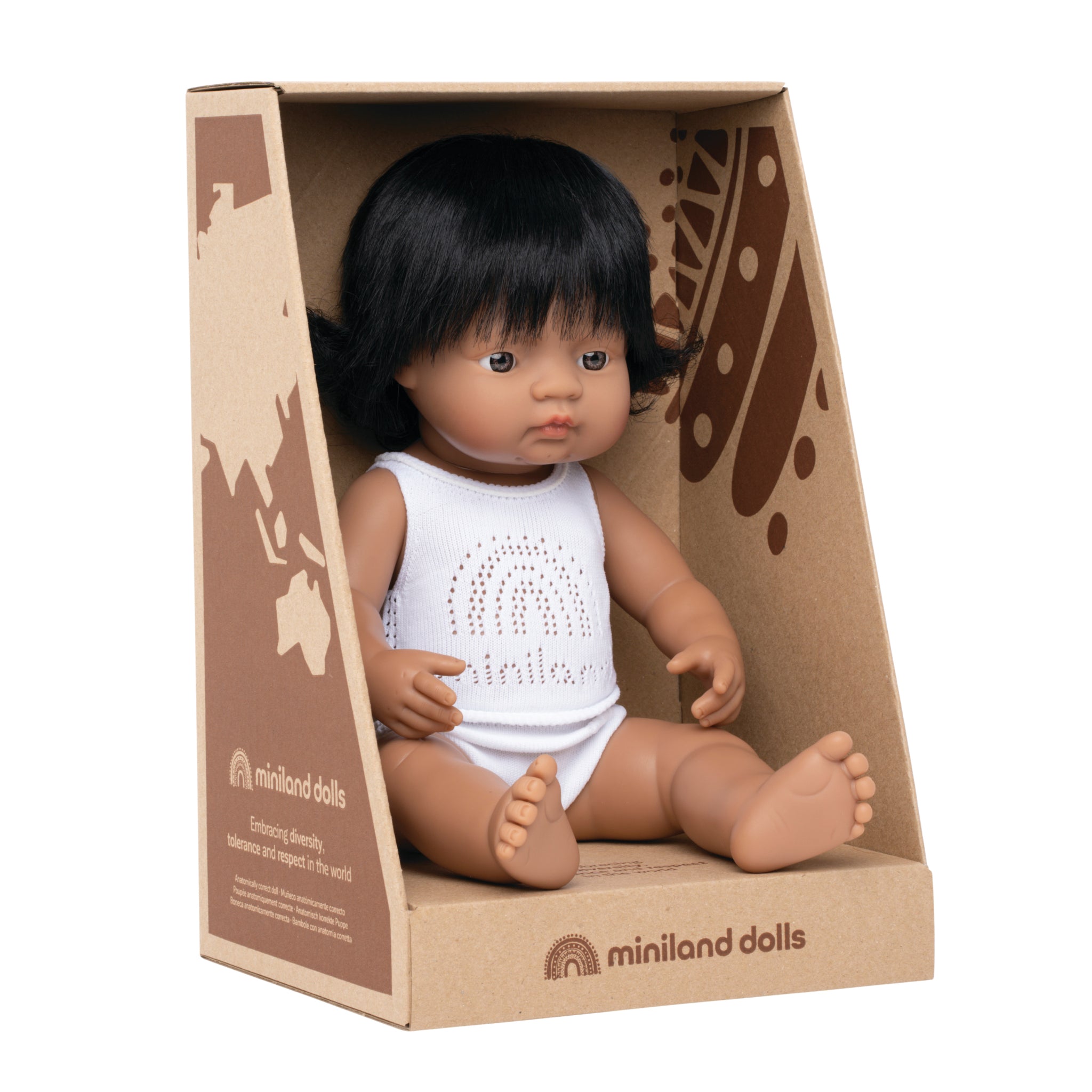 Baby Girl Anatomically Correct Hispanic Doll 38cm