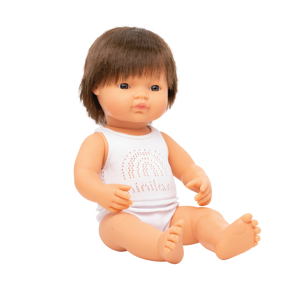 Caucasian Brunette Anatomically Correct Boy Doll - Dressed 38cm - Send A Toy