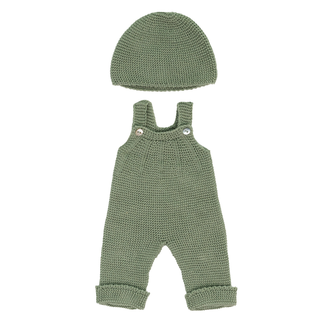 Miniland Knitted green Overall Doll Outfit (38cm dolls)