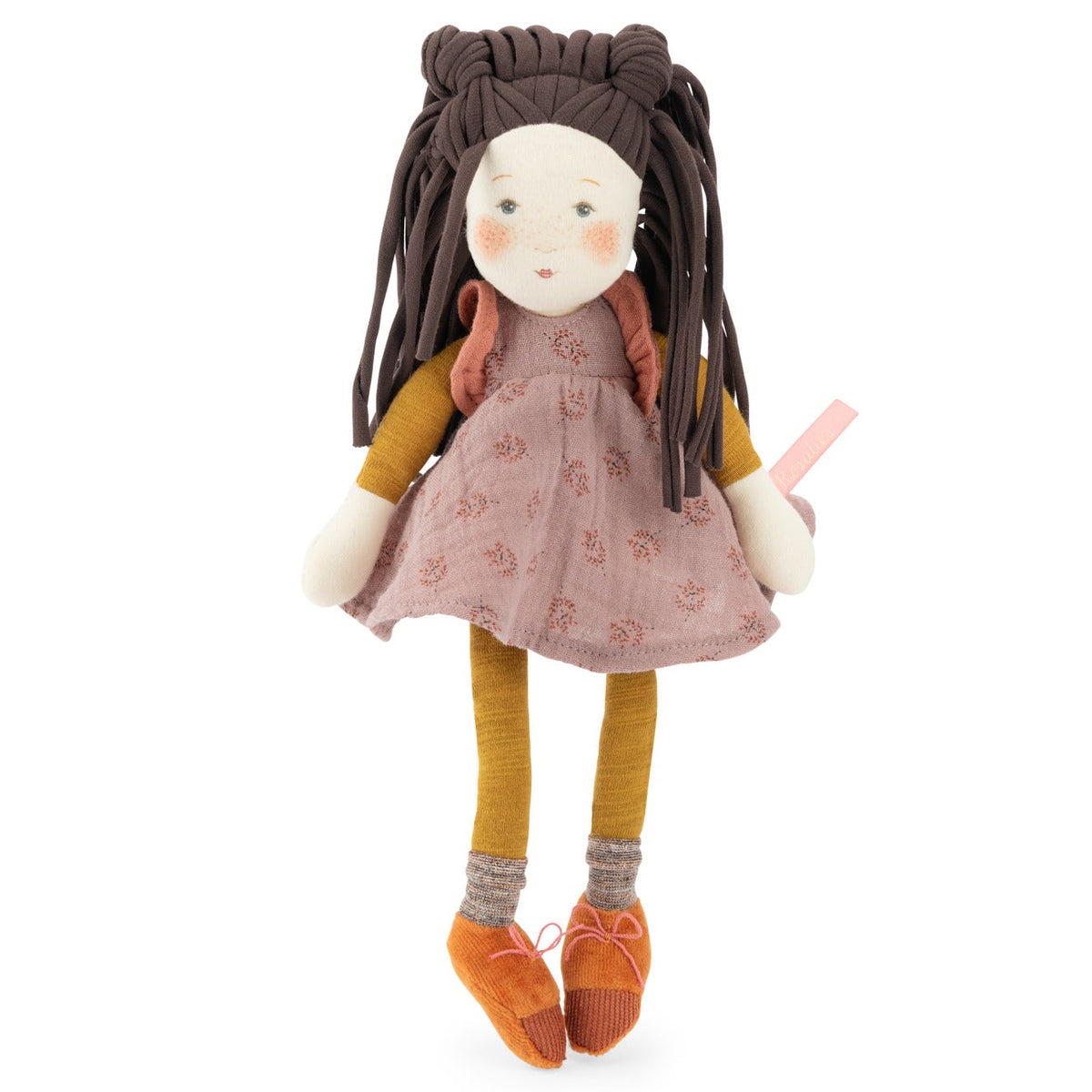 Moulin Roty Les Rosalies Mauve 31 cm rag doll, front view