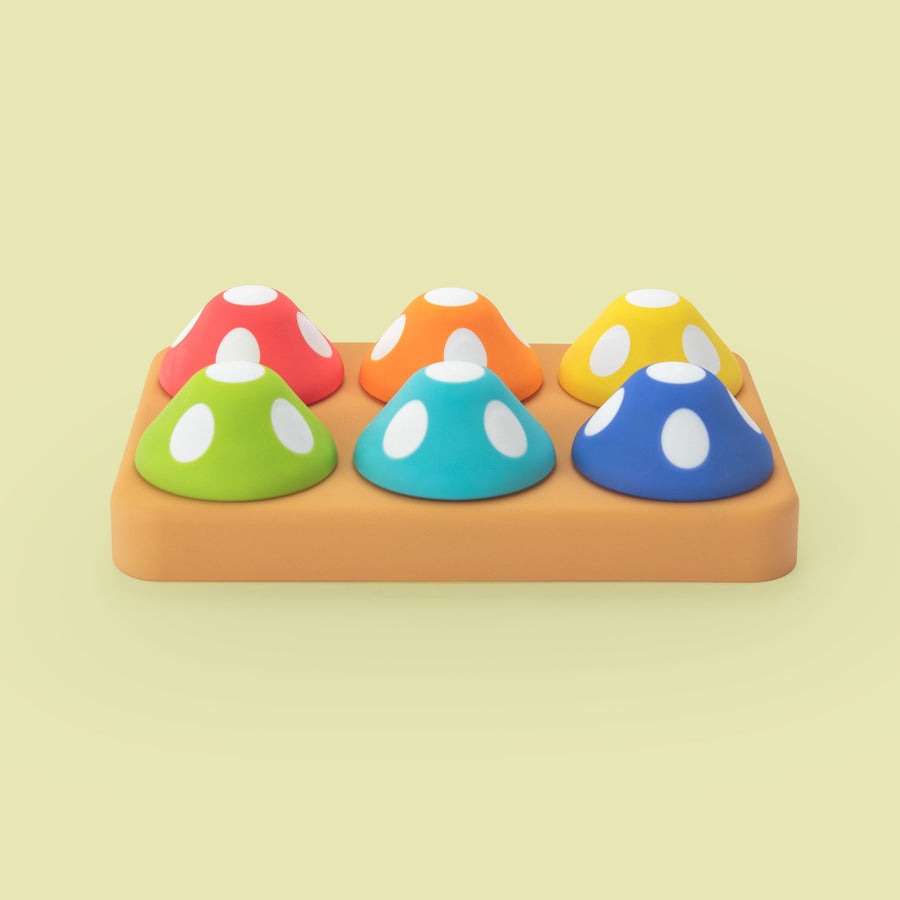 Mischievous Matching Mushrooms toy, fourth product image