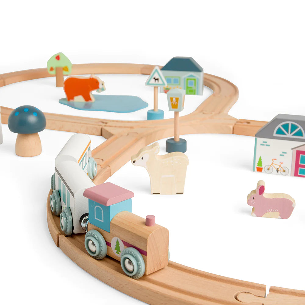 Scandi Wooden Train Set