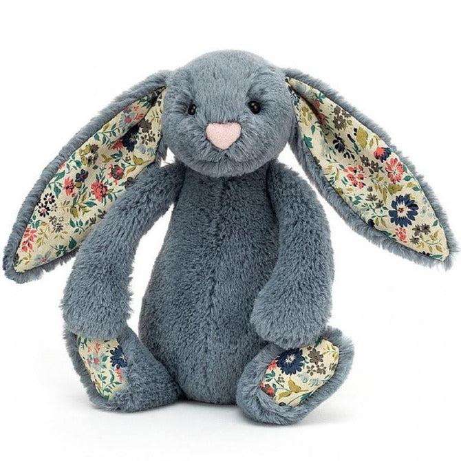 Dusky Blue Blossom Bunny - Small Jellycat Soft Toys