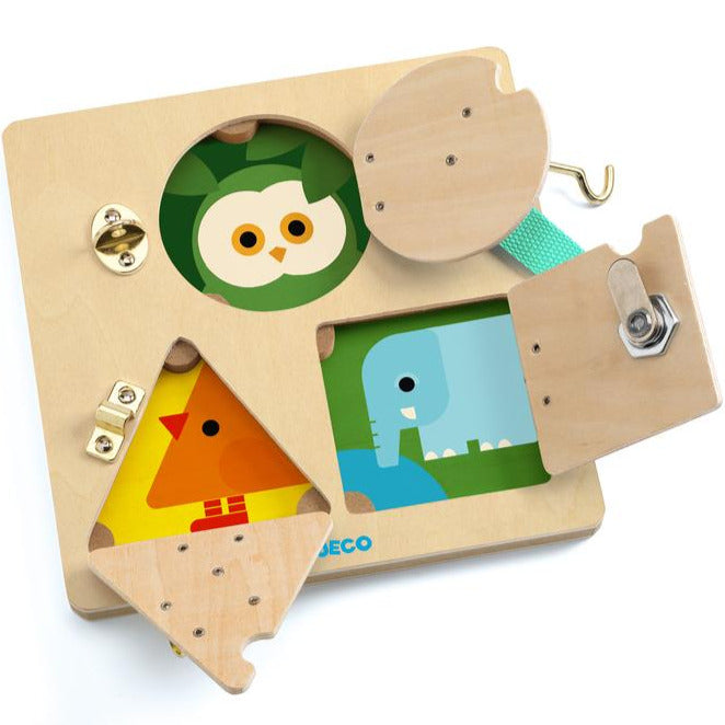 LockBasic Wooden Puzzle Djeco Puzzles