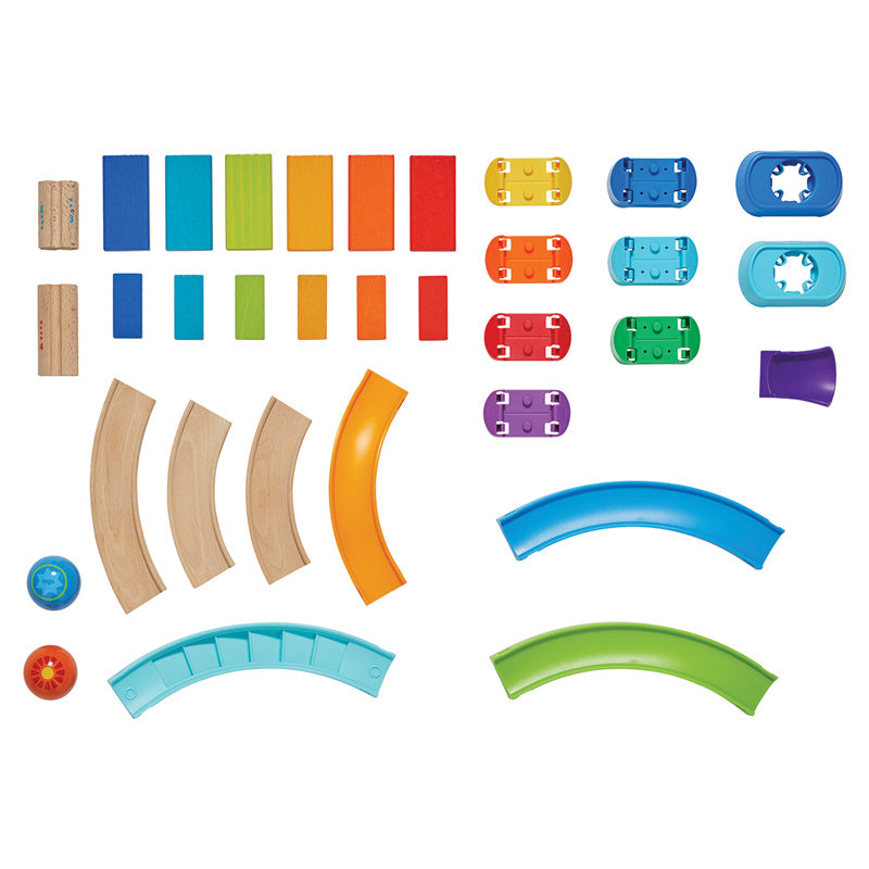 Piste de boule de dominos en spirale