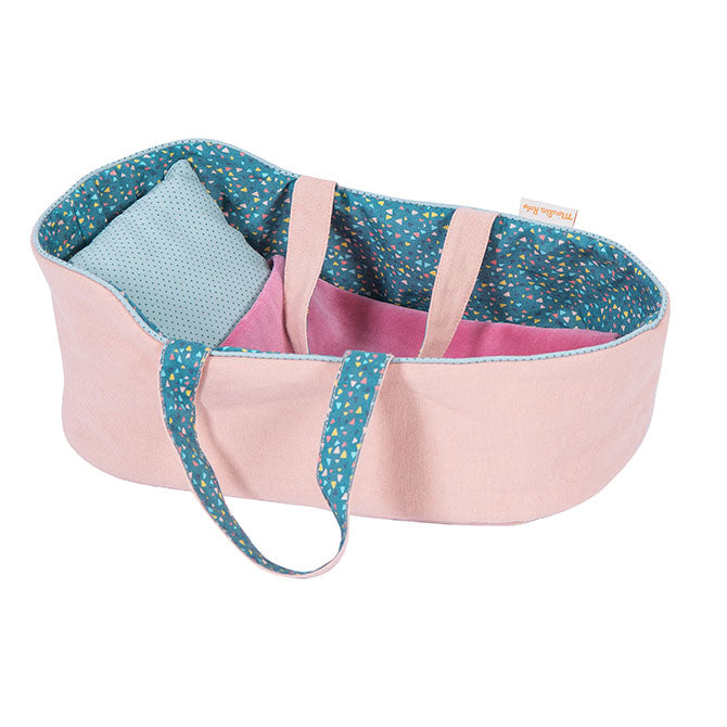 Famille Mirabelle Large Carry Cot - Jade Moulin Roty Doll Carry Bed / Cot