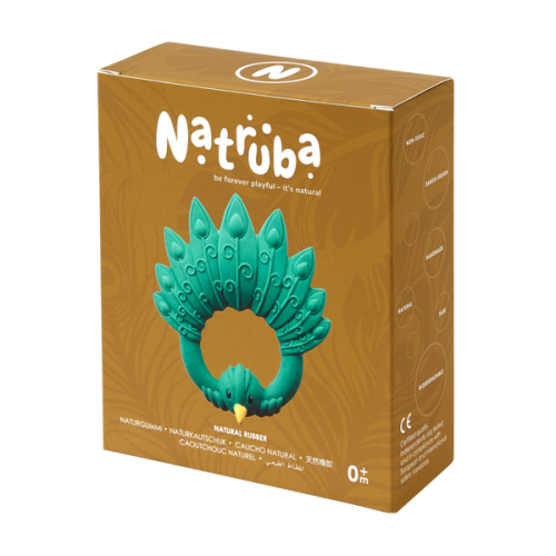 Natural Teether Peacock - Green