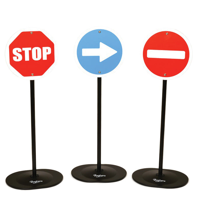 Metal Traffic Signs (Set of 3) Baghera Ride-On Toys