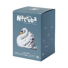 Blue retail box for Natruba white swan natural rubber bath toy