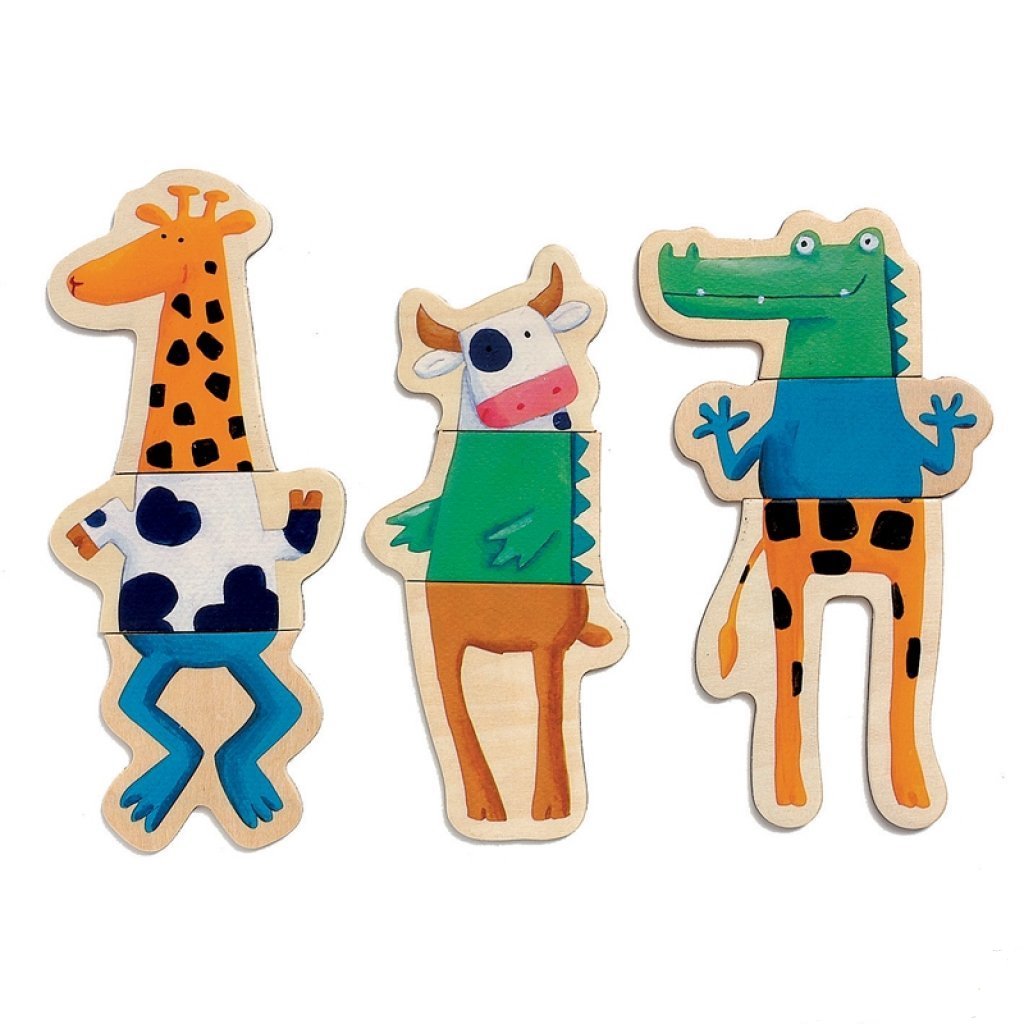 Crazy Animal Mix 'N' Match Djeco Magnetic Games