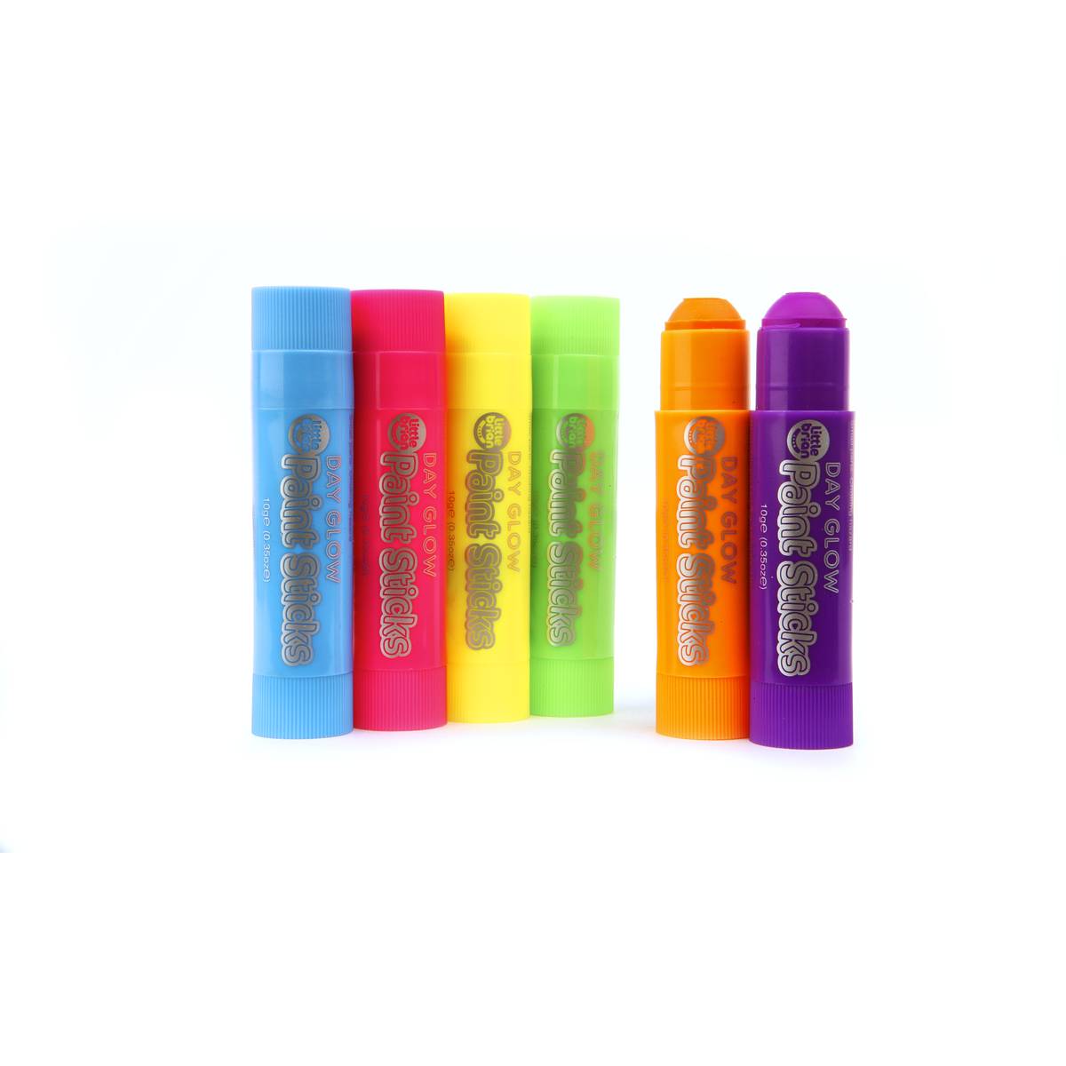 Paint Sticks - Day Glow (6 Pack) Little Brain Art and Craft
