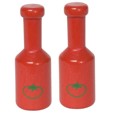 Wooden Play Food - Sauce Bottles (2) Haba Play Food