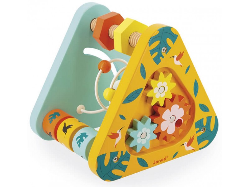 Tropik Multi Activity wooden baby activity triangle - Janod