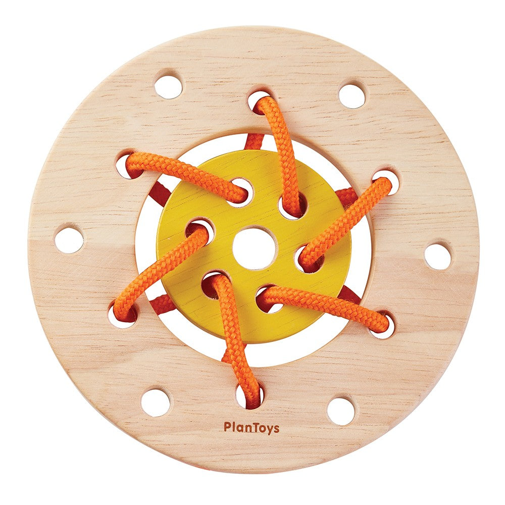 Lacing Ring by Plan Toys Plan Toys Lace and Thread Toys