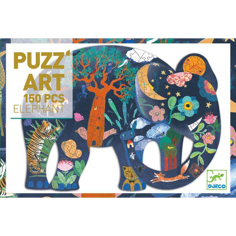 Elephant Puzzle Art by Djeco - 150-Piece Djeco Puzzles