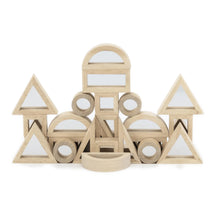 Natural Wood Mirror Blocks Set Tickit send-a-toy.myshopify.com Wooden Blocks
