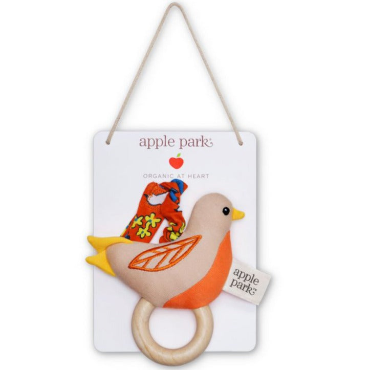 Organic Enchanted Bird Rattling Stroller Toy Apple Park 