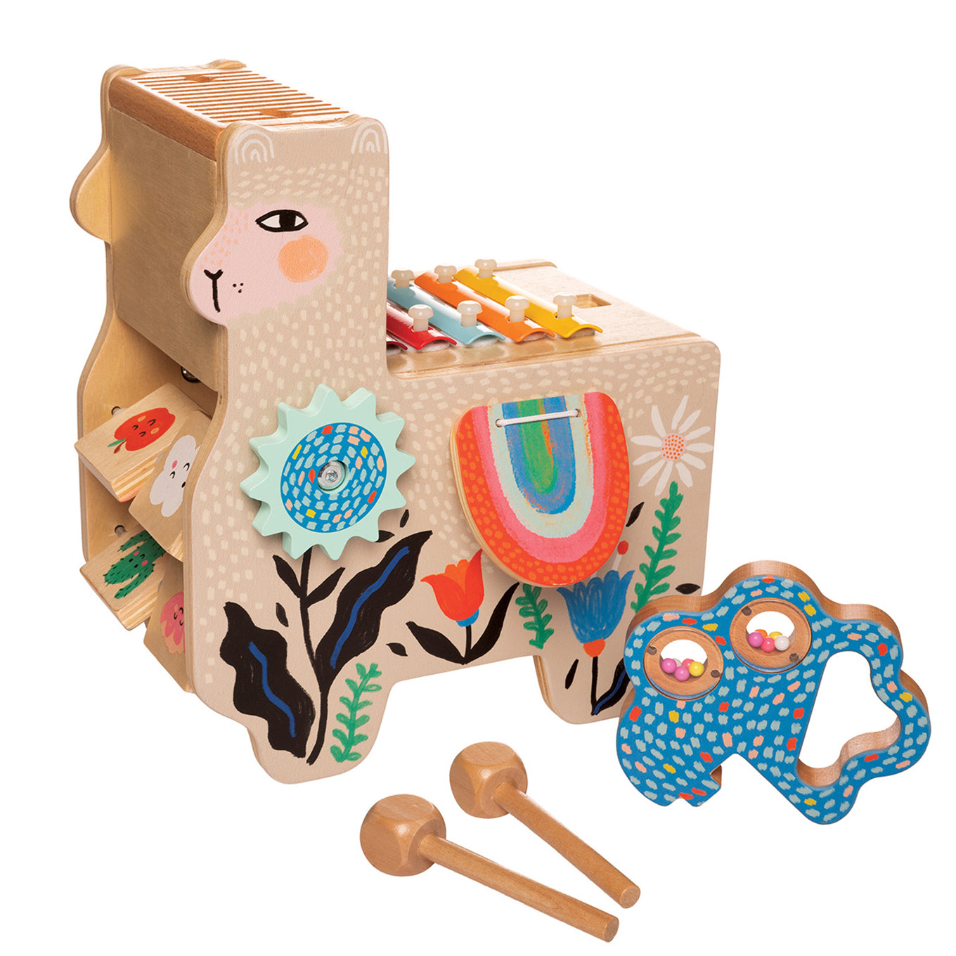 Lili Musical Llama - Wooden Music Station Manhattan Toy Musical Toys