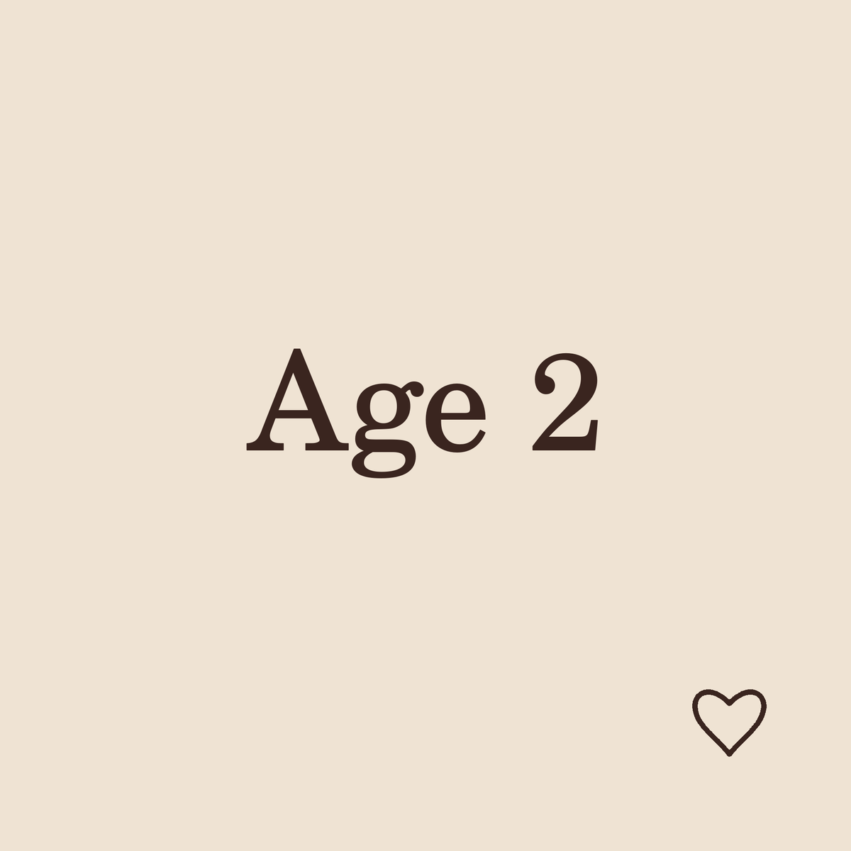 Words 2 years on a cream background