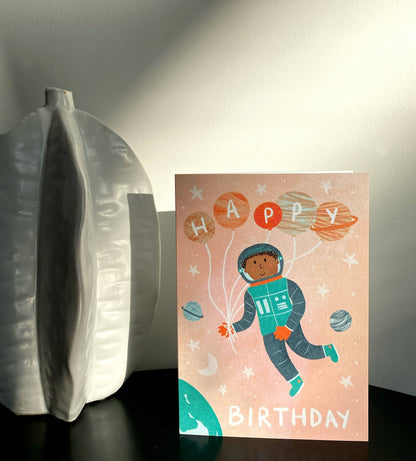 Astronaut Happy Birthday Card | Kids 