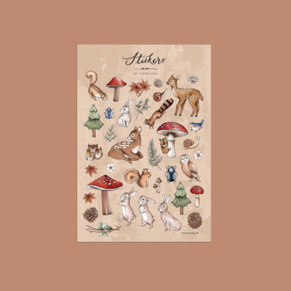Sticker Sheet - Woodland