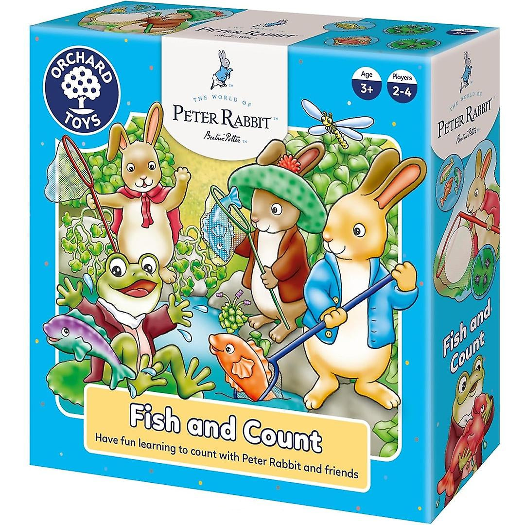 Orchard Toys Peter Rabbit 'Fish and Count' game box on a white background