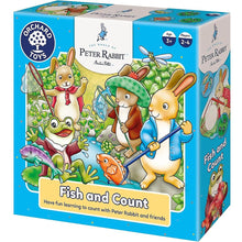 Orchard Toys Peter Rabbit 'Fish and Count' game box on a white background