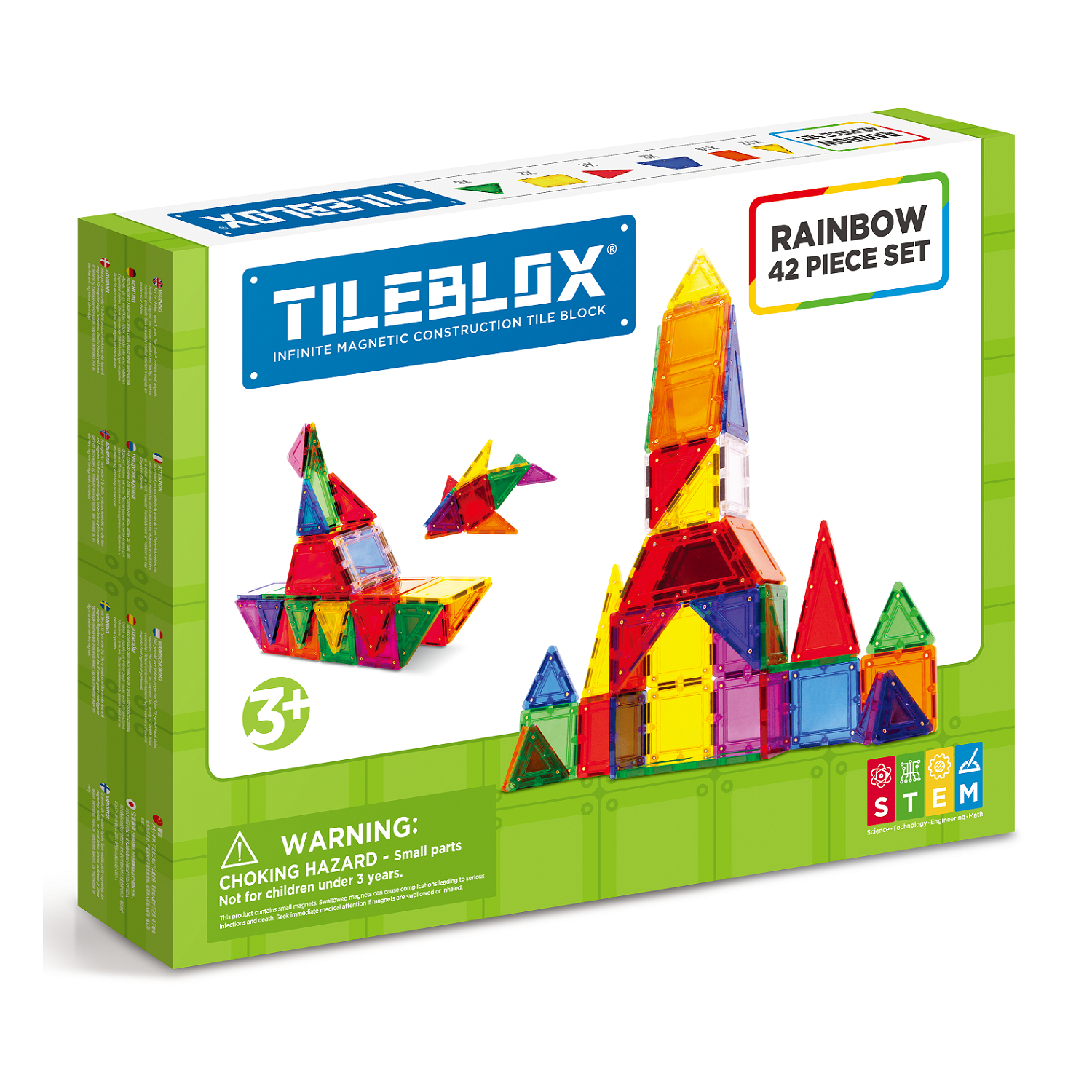 Rainbow 42 Set magnetic tiles