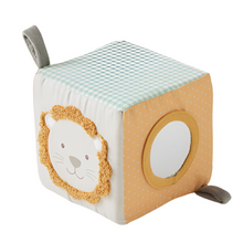 Plush soft safari activity cube for babies