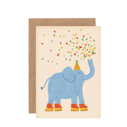 Elephant Mini Card - Illustrated Cute Kids Birthday