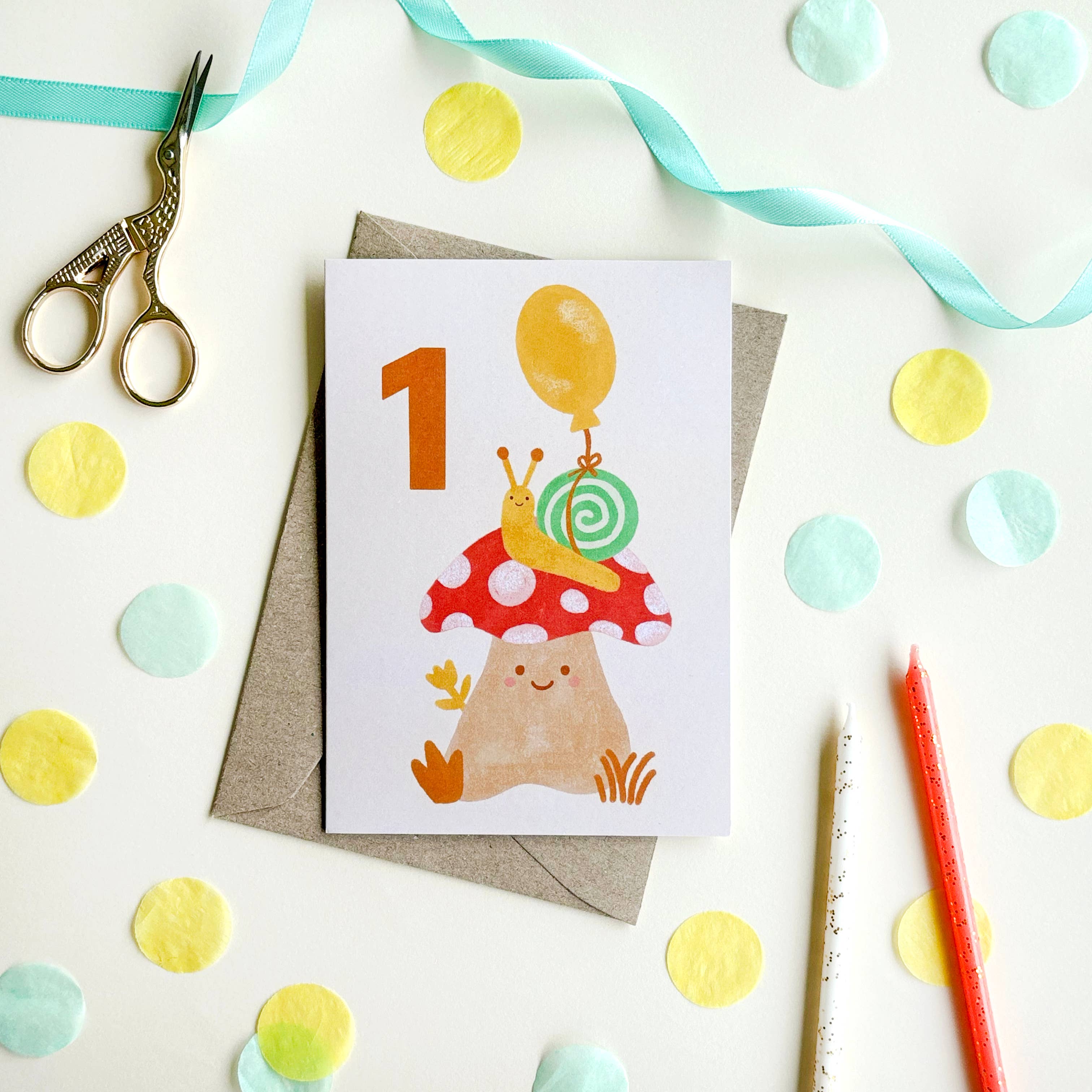 Age 1 Birthday Card - Kids Cute